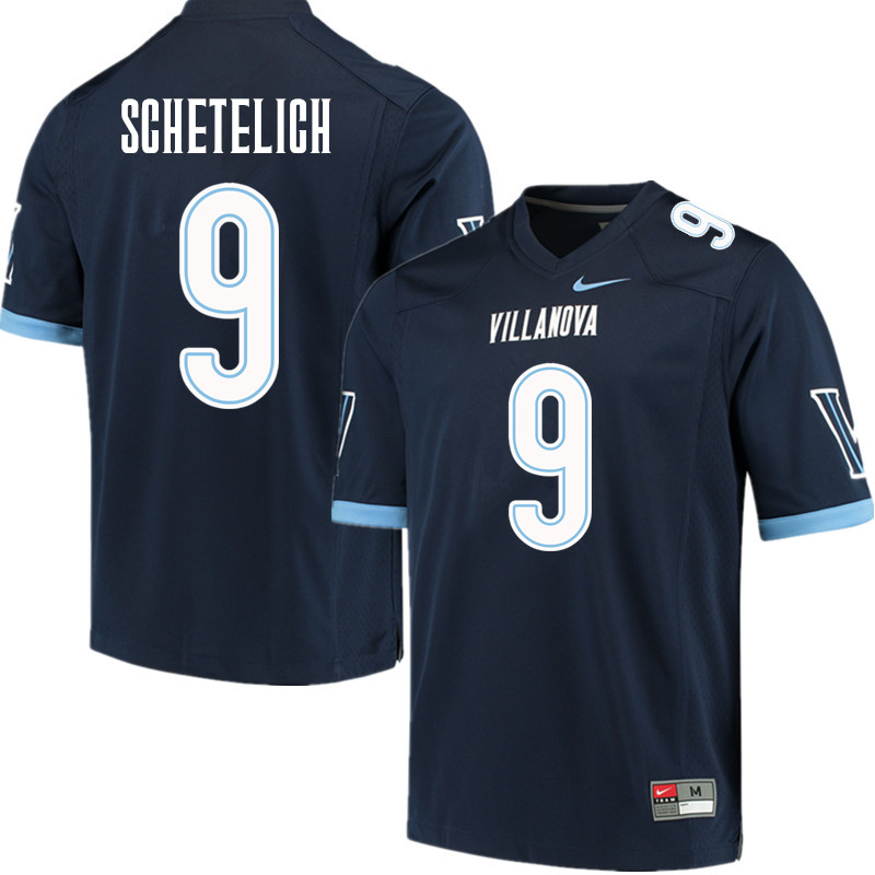 Men #9 Jack Schetelich Villanova Wildcats College Football Jerseys Sale-Navy